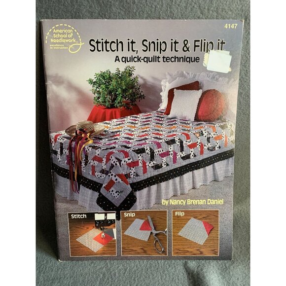 Stitch it Snip it and Flip It Quilting Sewing Pattern Book American School of Ne - Picture 8 of 9